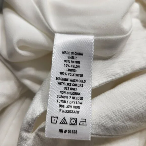 CeCe Women's Shorts Size 10  Paperbag Tie-Front White Casual  Shorts (21) - Picture 10 of 10